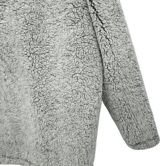 Boxer Craft Quarter Zip Fleece Pullover Adult XL Fluffy Two Tone Gray Black - Picture 16 of 16